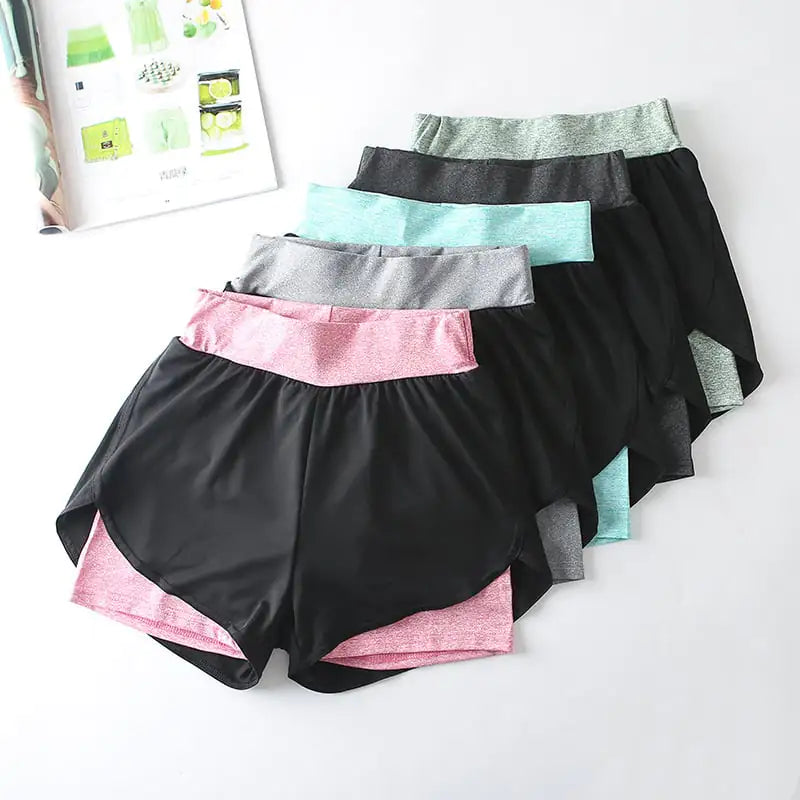 Quick-Drying High-Waist Sports Shorts for Active Wear