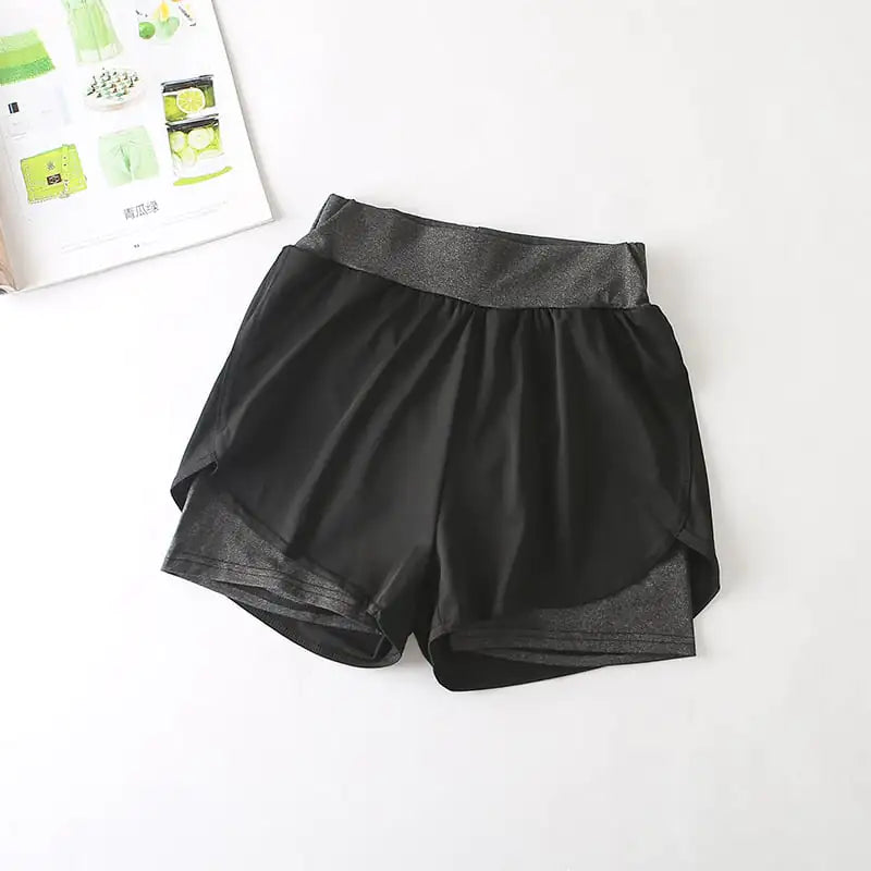 Quick-Drying High-Waist Sports Shorts for Active Wear